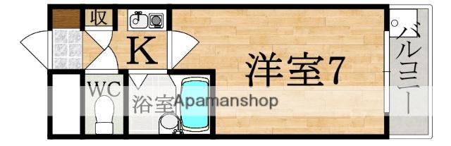 シティパレス東生駒PIIIC棟(1K/3階)の間取り写真