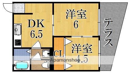 マンションコジマ(2DK/1階)の間取り写真