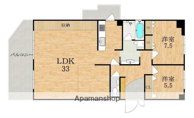 プレミエメゾン(2LDK/5階)の間取り写真