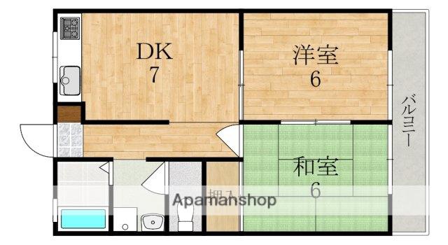 ルルデハイツⅡ(3DK/2階)の間取り写真