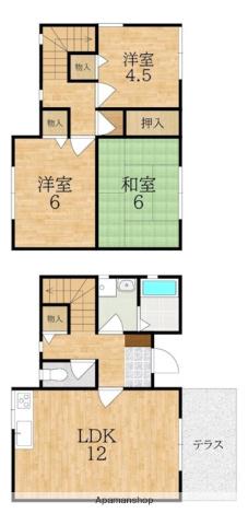 エモンド高の原(3LDK)の間取り写真