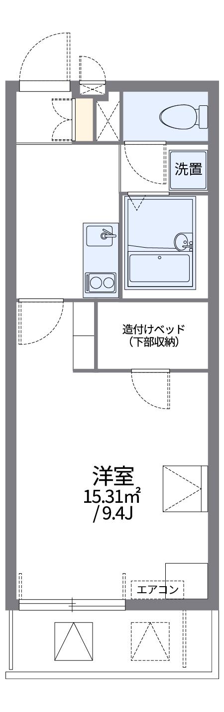 レオパレス ビューヒルズテン(1K/3階)の間取り写真