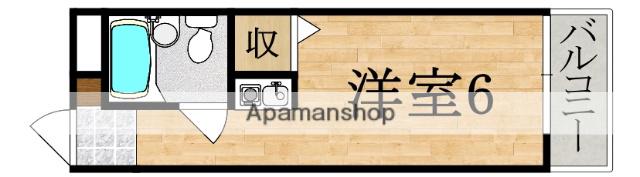 コーポ梛(ワンルーム/2階)の間取り写真