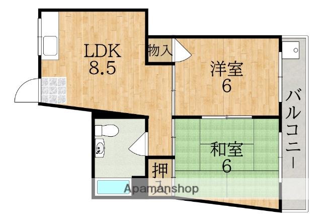コーワマンション(2LDK/2階)の間取り写真
