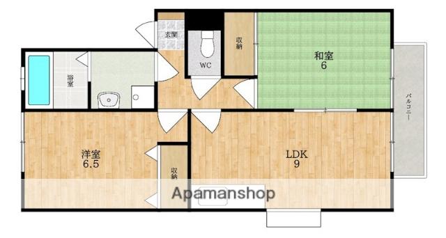 メディオA(2LDK/2階)の間取り写真
