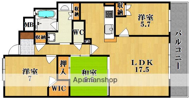 シティハウス王寺駅前(2LDK/5階)の間取り写真