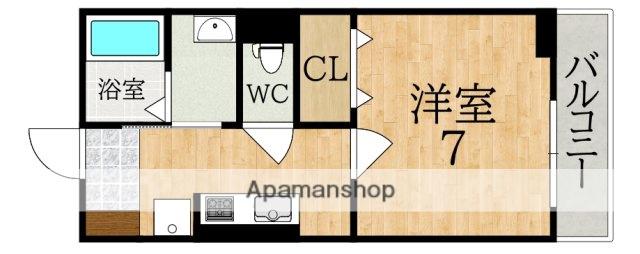 フェンネル(1K/2階)の間取り写真