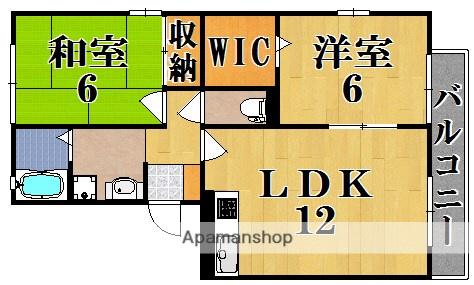 リビングタウン木津南A棟(2LDK/1階)の間取り写真