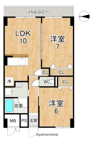 アルペンローゼ(1SLDK/4階)の間取り写真