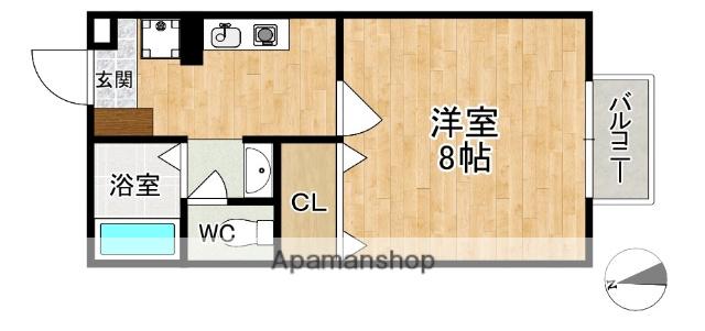 コンフォール奈良南(1K/1階)の間取り写真