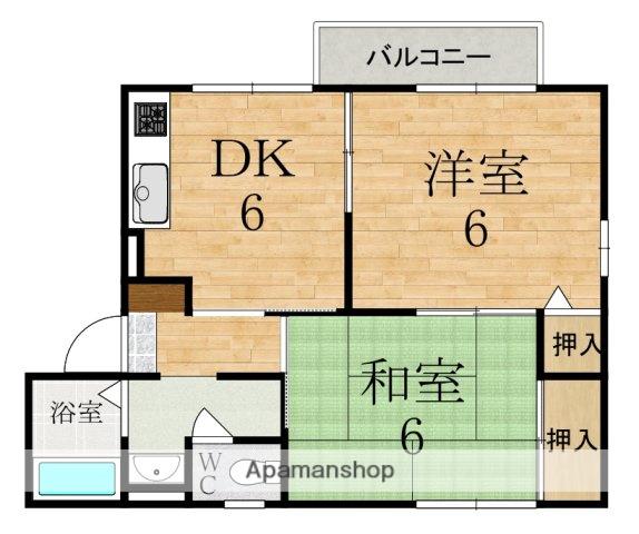 フォレストヒルズ(2DK/1階)の間取り写真