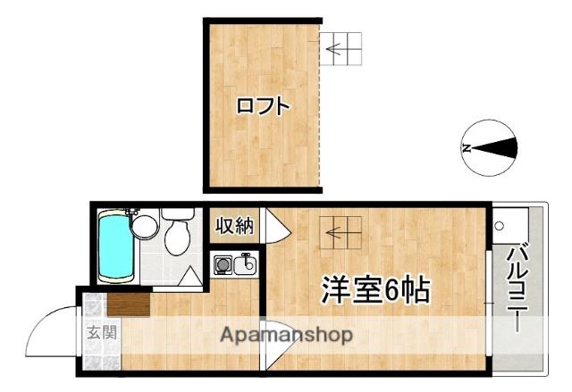 法蓮町第3マンション(1K/1階)の間取り写真