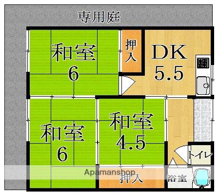 瀧タウンＢ(3DK)の間取り写真