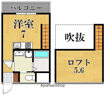 WANARIII(ワンルーム/2階)の間取り写真