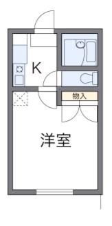 レオパレスウエストコート(1K/2階)の間取り写真