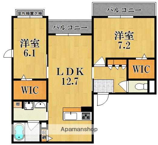 SHAMAISON LEALANI(2LDK/3階)の間取り写真