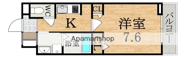 なでしこ(1K/3階)の間取り写真