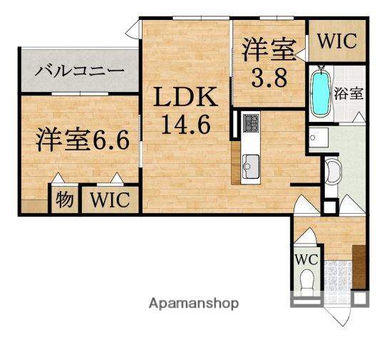 近鉄橿原線 田原本駅 徒歩13分 3階建 築1年(2LDK/2階)の間取り写真