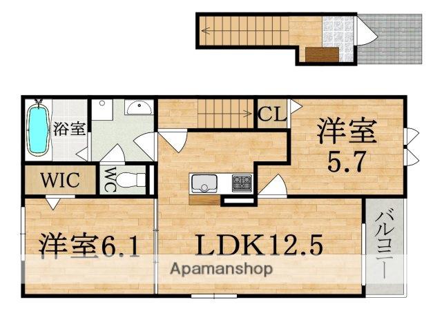 ルナ ハイツⅤ(2LDK/2階)の間取り写真
