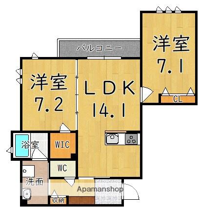 ベル・フィオーレ(2LDK/2階)の間取り写真