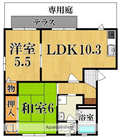 メゾン・ド・ソフィア(2LDK/1階)の間取り写真
