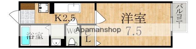 カサベルデ(1K/1階)の間取り写真