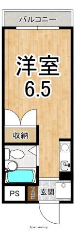 天理グリーンハイツ(1K/4階)の間取り写真