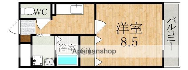 パルコート帝塚山(1K/1階)の間取り写真