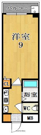 リヴェールY(1K/3階)の間取り写真