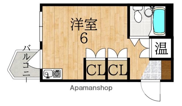 ナラ・レジデンス・モア(ワンルーム/2階)の間取り写真