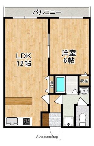 いせやハイツ(1LDK/3階)の間取り写真