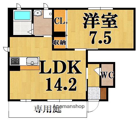 サニーメゾンA(1LDK/1階)の間取り写真