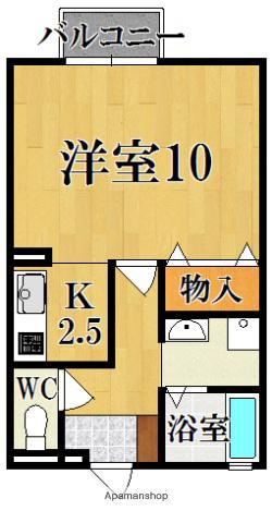 シェソワ(1K/1階)の間取り写真