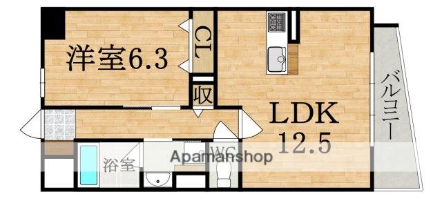 エトワール倭(1LDK/1階)の間取り写真