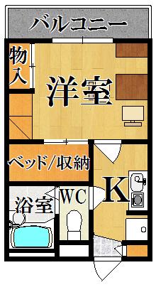 レオパレス グリシーナ(1K/3階)の間取り写真