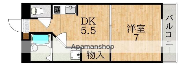 ルミエール(1DK/2階)の間取り写真
