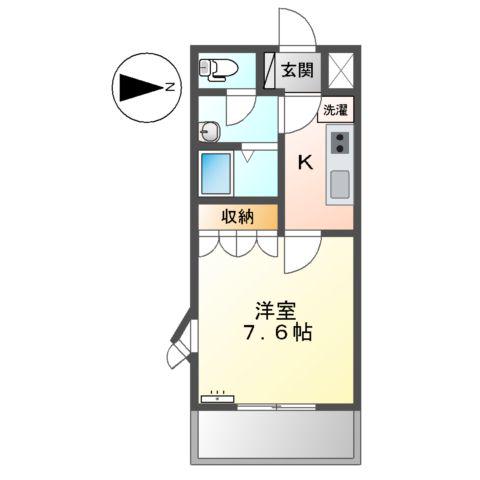 チェリーコーポ(1K/2階)の間取り写真