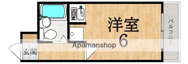 リバーサイド大和小泉(ワンルーム/5階)の間取り写真