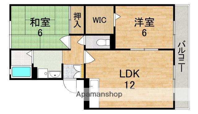 リビングタウン木津南A棟(2LDK/1階)の間取り写真