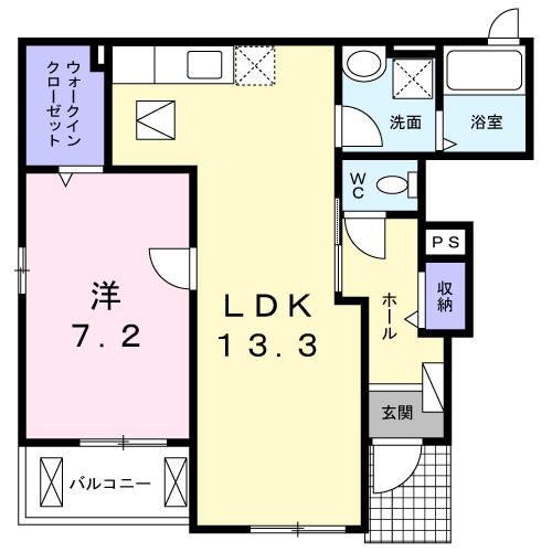 カーサルミノーザ(1LDK/1階)の間取り写真