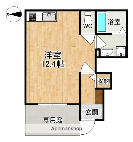 メゾンドココ(ワンルーム/1階)の間取り写真