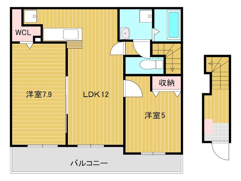 セレーノ(2LDK/2階)の間取り写真