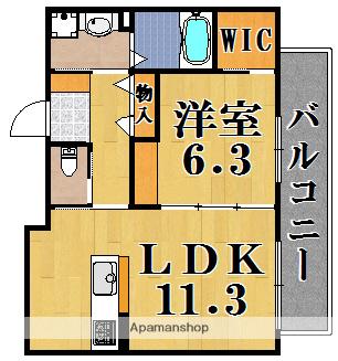 シャーメゾン平城(1LDK/2階)の間取り写真