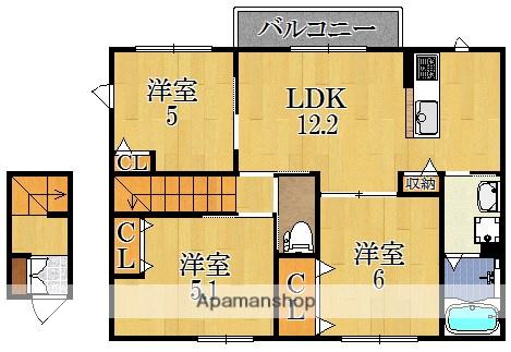 シャーメゾンハイメル(3LDK/2階)の間取り写真