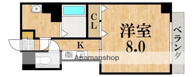 アサヒロイヤルパレス(1K/7階)の間取り写真