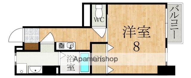 アサヒロイヤルパレス(1K/6階)の間取り写真