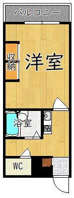 レオパレスさざんか(1K/1階)の間取り写真