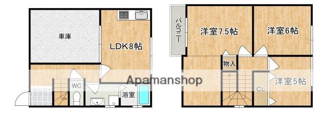 レスポワール法蓮(3DK)の間取り写真