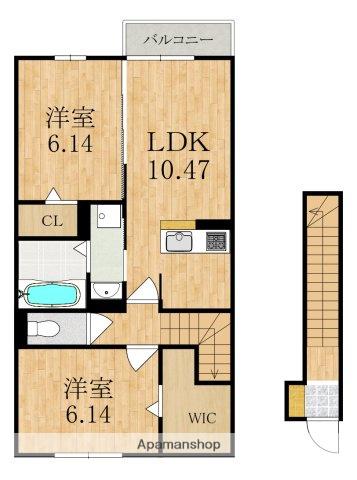 レジデンス天理 五番街(2LDK/2階)の間取り写真