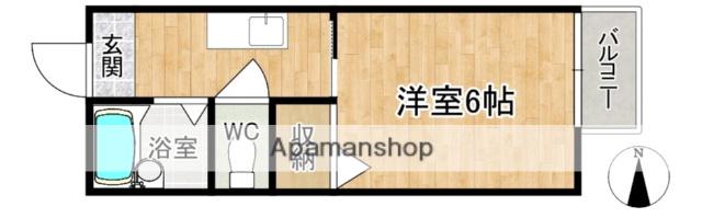 アティック21(1K/2階)の間取り写真